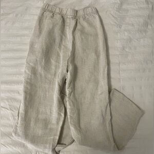 H&M Linen Blend Pull On Casual Beach Pants